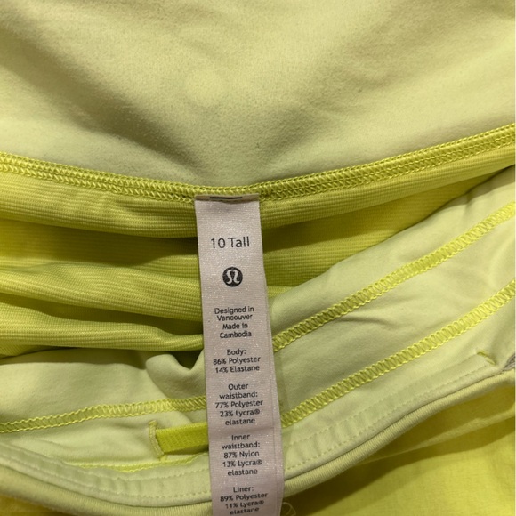 Lululemon speed up lined shorts -10 TALL - Picture 3 of 3